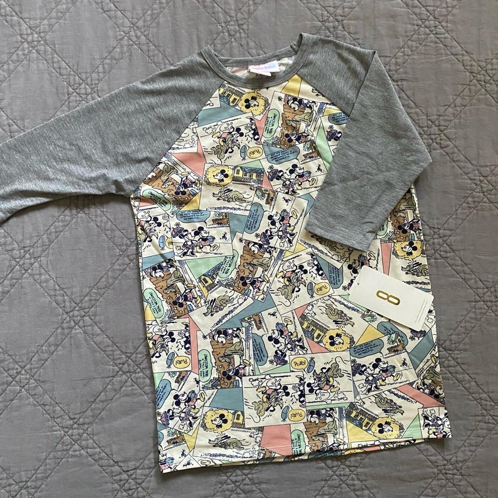 Disney Kid’s Lularoe Sloan Raglan Tee (sz 8)